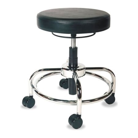 Alera Alera Antimicrobial Utility Stool - Vinyl - Black - HL Series CS614